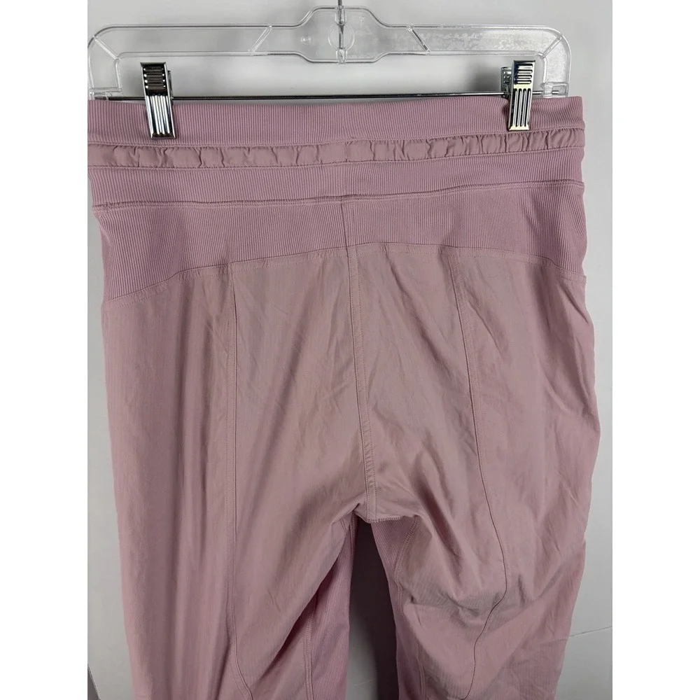Lululemon Dance Studio Mid Rise Cropped Pant Pink Peony Size 6 Drawcord Hem